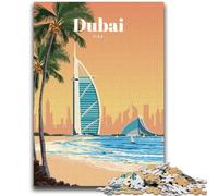 Puzzle da 1000 pezzi per adulti "Viaggio a Dubai", giocattolo educativo intellettuale decomprimente, gioco educativo per compleanni e Natale, 1000 pezzi (50x75cm)