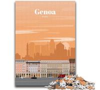 Puzzle da 1000 pezzi per adulti Viaggio a Genova 1000 pezzi per adolescenti, regalo di compleanno, regali, arte murale per età 14+ (26x38cm)
