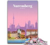 Puzzle da 1000 pezzi per adulti Viaggio a Norimberga 1000 pezzi per adolescenti, regalo di compleanno, regali, arte murale per età 14+ (26x38cm)