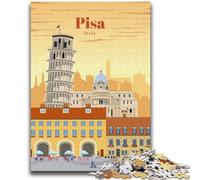 Puzzle da 1000 pezzi per adulti Viaggio a Pisa Sfida di intelligenza cerebrale Giocattoli avvincenti Regalo di compleanno, regali, arte murale (dimensioni 38x26cm)