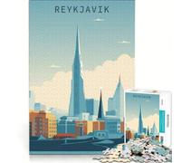 Puzzle da 1000 pezzi per adulti: Viaggio a Reykjavik gioco rompicapo divertente antistress per rafforzare l'amore di coppia 38x52cm