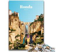 Puzzle da 1000 pezzi per adulti Viaggio a Ronda 1000 pezzi per adolescenti, giochi di attività per famiglie stimolanti, giocattolo fai da te per regali di decorazione da parete per la casa (50x75cm)