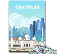 Puzzle da 1000 pezzi per adulti Viaggio ad Abu Dhabi Adatto a partire dai 14 anni Gioco intellettuale Gioco educativo per compleanni e Natale (dimensioni 38x52cm)