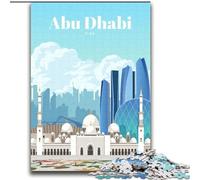Puzzle da 1000 pezzi per adulti Viaggio ad Abu Dhabi, aiuta il cervello a esercitare Giocattoli avvincenti per coltivare la pazienza Decorazione perfetta 75x100cm