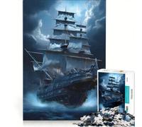 Puzzle da 1000 pezzi per adulti: Viaggio al chiaro di luna con galeone e vele spiegate gioco interattivo attività divertente da fare a casa ideale come regalo per tutta la famiglia 50x75cm