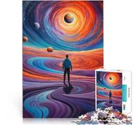 Puzzle da 1000 pezzi per adulti Viaggio cosmico surreale attraverso un vortice vibrante Giochi educativi fai da te Idee regalo 75x50cm