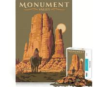 Puzzle da 1000 pezzi per adulti, viaggio nella Monument Valley, decorazione a incastro, gioco di costruzione, gioco di pace, regalo di compleanno (38x26cm)