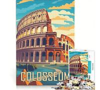 Puzzle da 1000 pezzi per adulti: Viaggio nell'antica Roma gioco rilassante assemblaggio di modelli lista dei desideri con Babbo Natale 50x75cm