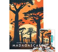 Puzzle da 1000 pezzi per adulti Viale dei Baobab Madagascar giochi per famiglie sfida di intelligenza giocattolo avvincente ottimo regalo per il divertimento in famiglia (dimensioni 38x26cm)