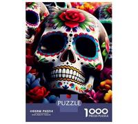 Puzzle Da 1000 Pezzi Per Adulti Vibrant Sugar Skull Puzzle Per Adulti Giochi Per Famiglie Vacanza A Casa Passatempo Regalo Di Compleanno, Regali, 52x38cm/1000pcs