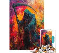 Puzzle da 1000 pezzi per adulti vibrante Ombra del Mietitore giochi per famiglie gioco educativo sfida regalo di Babbo Natale segreto migliora la memoria (dimensioni 38x52cm)