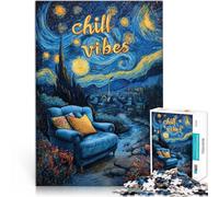 Puzzle da 1000 pezzi per adulti Vibrazioni rilassanti da notte stellata Gioco intellettuale Migliorare l'amore tra le coppie 75x50cm