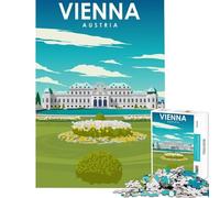 Puzzle da 1000 pezzi per adulti Vienna Austria tema viaggio arte gioco educativo sfida giocattolo educativo decorazione per la casa opera d'arte regalo (dimensioni 38x26cm)
