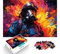 Puzzle da 1000 pezzi per adulti vigile del fuoco puzzle decorazione da parete con poster abbinato e foglio di curiosità 38 x 52 cm