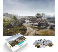 Puzzle da 1000 pezzi per adulti Villaggio Aiuta il cervello ad allenare i giocattoli che creano dipendenza per coltivare la pazienza Regalo divertente 75x50cm