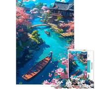 Puzzle da 1000 pezzi per adulti Villaggio dei Grandi Sakura gioco per famiglie assemblaggio impegnativo (dimensioni 38x26cm)