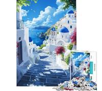 Puzzle da 1000 pezzi per adulti villaggio di un'isola greca divertente attività da fare a casa gioco pratico per tutta la famiglia adatto a partire dai 14 anni Dimensioni 38x26cm