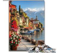 Puzzle da 1000 pezzi per adulti Villaggio italiano in cartone 26X38CM Perfetto per il divertimento in famiglia a Natale, Ringraziamento, Compleanni e Pasqua