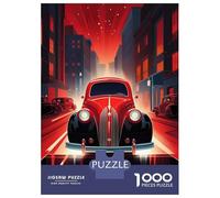 Puzzle Da 1000 Pezzi Per Adulti Vintage Red Car 40s Puzzle Rompicapo Gioco Di Logica Gara Di Velocità Manuale Ottimo Regalo Per I Giocatori 70x50cm/1000pcs