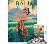 Puzzle da 1000 pezzi per adulti "Visita Bali l'isola degli dei" gioco rompicapo educativo decorazione per la casa divertente antistress (38x52cm)