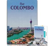 Puzzle da 1000 pezzi per adulti Visita Colombo, gioco stimolante e gioco educativo per famiglie per compleanni e Natale (75x50cm)