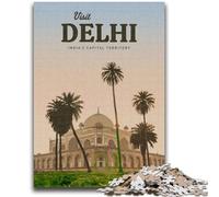 Puzzle da 1000 pezzi per adulti Visita Delhi Aiuta il cervello ad allenarsi Giocattoli avvincenti per coltivare la pazienza Collezione di artisti, Belle arti (dimensioni 50x75cm)