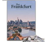 Puzzle da 1000 pezzi per adulti Visita Francoforte Gioco per famiglie Antistress Sfida difficile Adatto per coppie (50x75cm) 1000 pezzi