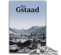 Puzzle da 1000 pezzi per adulti Visita Gstaad Aiuta il cervello ad allenarsi Giocattoli avvincenti per coltivare la pazienza Collezione di artisti, Belle arti (dimensioni 50x75cm)
