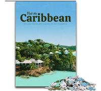 Puzzle da 1000 pezzi per adulti "Visita i Caraibi", educativo e didattico, ideale come regalo per tutta la famiglia, 26x38cm