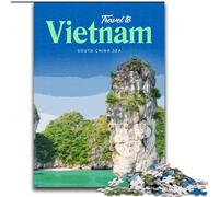 Puzzle da 1000 pezzi per adulti Visita il Vietnam, gioco stimolante, giocattoli, decorazione da parete, regali unici per compleanno e Natale, 26x38cm