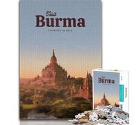 Puzzle da 1000 pezzi per adulti Visita la Birmania, aiuta il cervello a esercitare i giocattoli avvincenti per coltivare la pazienza Collezione di artisti, Belle arti (75x50cm)