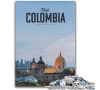 Puzzle da 1000 pezzi per adulti Visita la Colombia Aiuta il cervello ad allenare Giocattoli avvincenti per coltivare la pazienza Collezione di artisti, Belle arti (dimensioni 38x52cm)