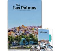 Puzzle da 1000 pezzi per adulti "Visita Las Palmas" 1000 pezzi per adulti, gioco stimolante, giocattoli, ideale come regalo per tutta la famiglia, 75x50cm