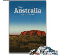 Puzzle da 1000 pezzi per adulti Visita l'Australia, aiuta il cervello a esercitare i giocattoli avvincenti per coltivare la pazienza Decorazione perfetta 75x100cm