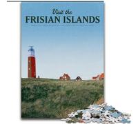 Puzzle da 1000 pezzi per adulti Visita le isole Frisone, per bambini dai 14 anni in su Giocattoli educativi Giochi per famiglie Regalo di compleanno 26x38cm