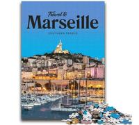 Puzzle da 1000 pezzi per adulti Visita Marsiglia Aiuta il cervello ad allenarsi Giocattoli avvincenti per coltivare la pazienza Collezione di artisti, Belle arti (dimensioni 38x52cm)