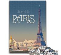Puzzle da 1000 pezzi per adulti Visita Parigi Aiuta il cervello ad allenarsi Giocattoli avvincenti per coltivare la pazienza Collezione di artisti, Belle arti (dimensioni 38x26cm)