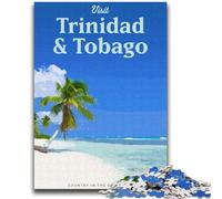 Puzzle da 1000 pezzi per adulti Visita Trinidad e Tobago Aiuta il cervello ad allenarsi Giocattoli avvincenti per coltivare la pazienza Collezione di artisti, Belle arti (dimensioni 38x52cm)