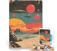 Puzzle da 1000 pezzi per adulti Visita una spiaggia cosmica Giocattoli di gioco impegnativi Gioco educativo per compleanno e Natale 38x26cm