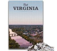 Puzzle da 1000 pezzi per adulti Visita Virginia 1000 pezzi per adolescenti, giochi di attività stimolanti per famiglie, giocattolo fai da te per regali di decorazione da parete per la casa (26x38cm)