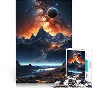 Puzzle da 1000 pezzi per adulti Viste lontane Fatto di carta，per e da 14 anni in su Adatto alle coppie Lista dei desideri con Babbo Natale。misurare：26x38cm/10.24 x 14.96pollice
