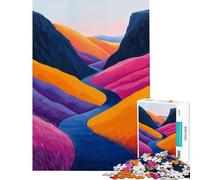 Puzzle da 1000 pezzi per adulti Vivid Valleys giocattolo antistress modello da assemblare ideale come regalo per tutta la famiglia (75x50cm)