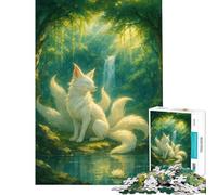 Puzzle da 1000 pezzi per adulti Volpe a nove code nella foresta Gioco impegnativo e stimolante per tutta la famiglia adatto a partire dai 14 anni Dimensioni 50x75cm