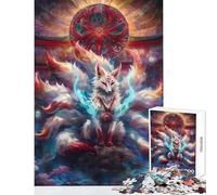 Puzzle da 1000 pezzi per adulti Volpe a nove code Spirito Decorazione per la casa Giocattoli Idee regalo Gioco educativo Interessante riduzione dello stress Dimensioni 50x75cm