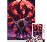 Puzzle da 1000 pezzi per adulti Volpe a nove code Spirito Giocattolo Decorazione da parete Regalo di compleanno Gioco per famiglie Interessante riduzione dello stress (dimensioni 38x26cm)