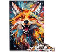 Puzzle da 1000 pezzi per adulti volpe animale giocattolo sofisticato sfida per l'intelligenza del cervello giocattolo avvincente 26 x 38 cm