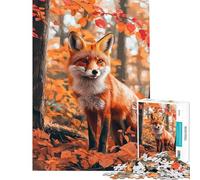 Puzzle da 1000 pezzi per adulti volpe autunnale nel bosco puzzle per adolescenti ideale per passare il tempo durante le vacanze a casa lista dei desideri con Babbo Natale compleanno