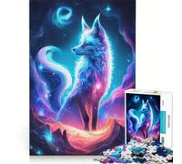 Puzzle da 1000 pezzi per adulti, Volpe Celeste Eterea, Gioco rompicapo, Divertente antistress, Ottimo regalo per gli appassionati di videogiochi 38x52cm
