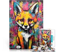 Puzzle da 1000 pezzi per adulti Volpe dei bassifondi di Banksy Per il divertimento in famiglia con poster abbinato e foglio di quiz 75x50cm