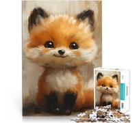 Puzzle da 1000 pezzi per adulti Volpe dei cartoni animati carina giochi divertenti per famiglie Collezione di artisti, Belle arti 38x26cm